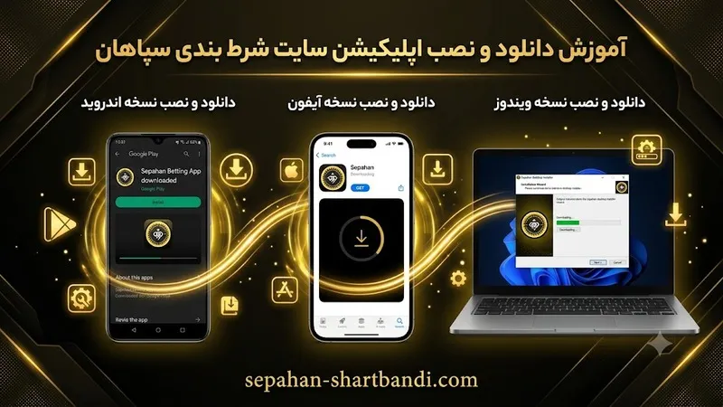 آموزش دانلود و نصب اپلیکیشن سایت شرط بندی سپاهان